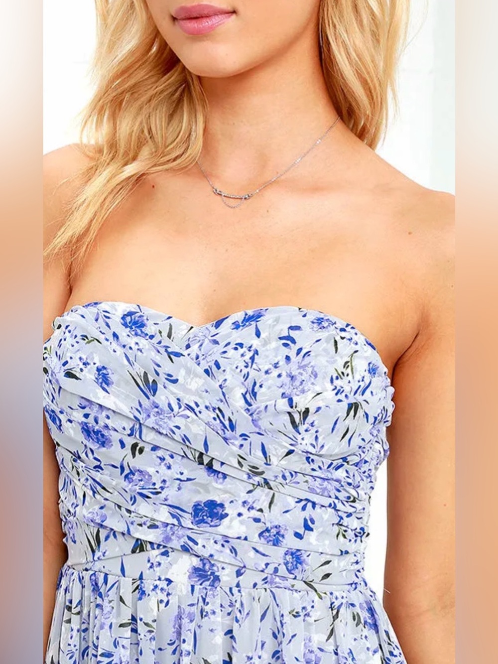 NEW! Lulu's Strapless Floral Maxi Dress - Picture 2 of 10